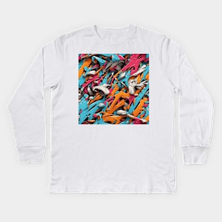 Graffiti of Freedom V1 Kids Long Sleeve T-Shirt